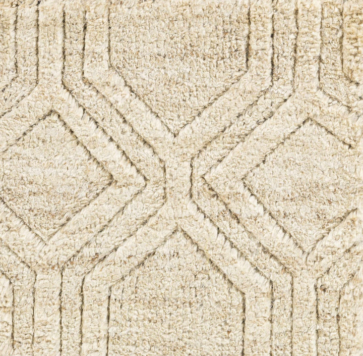 Manchester Contemporary Geometrical Beige Jute Rug - The Rug Decor