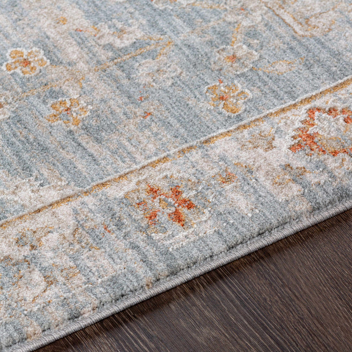 Mangham Blue And Ivory Traditional Style Area Rug