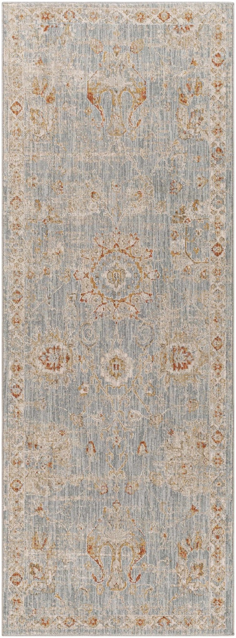 Mangham Blue And Ivory Traditional Style Area Rug - The Rug Decor