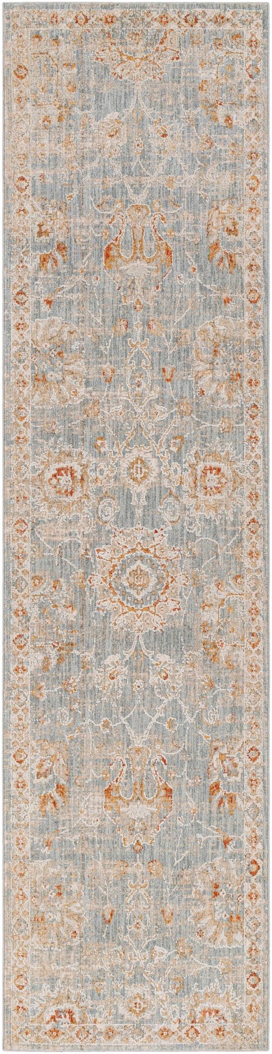 Mangham Blue And Ivory Traditional Style Area Rug - The Rug Decor