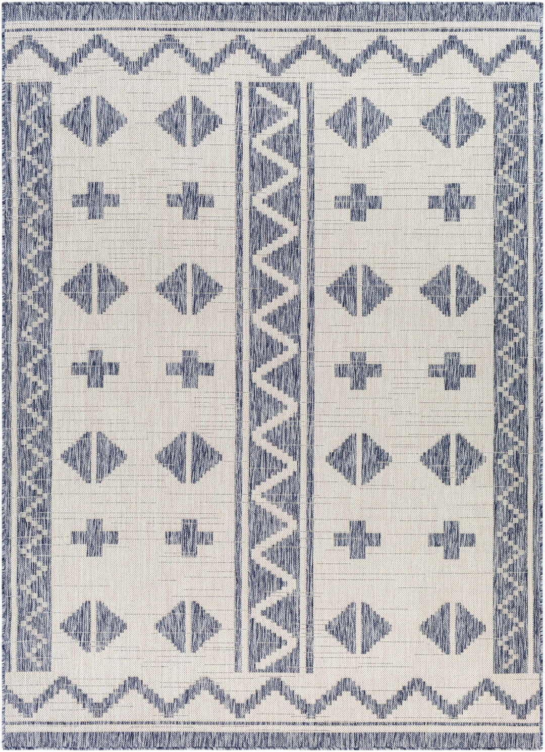 Mangoso Bohemian Style Gray & Off White Area Rug - The Rug Decor