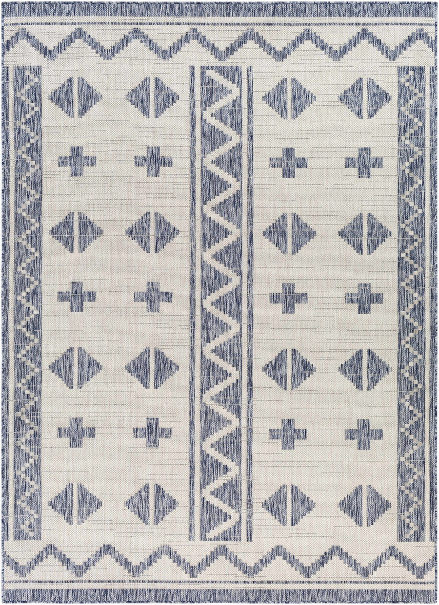 Mangoso Bohemian Style Gray & Off White Area Rug - The Rug Decor