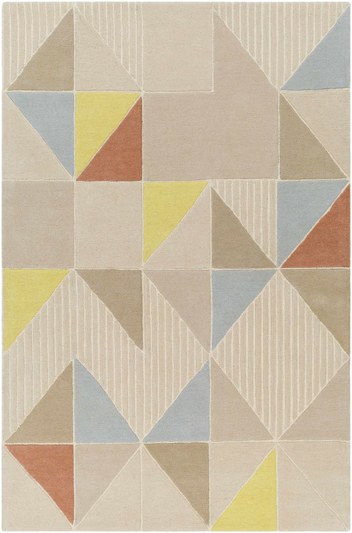 Mani Contemporary Geometrical Beige Area Rug - The Rug Decor