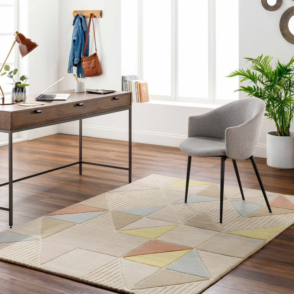 Mani Contemporary Geometrical Beige Area Rug - The Rug Decor