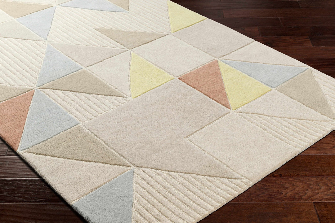 Mani Contemporary Geometrical Beige Area Rug - The Rug Decor