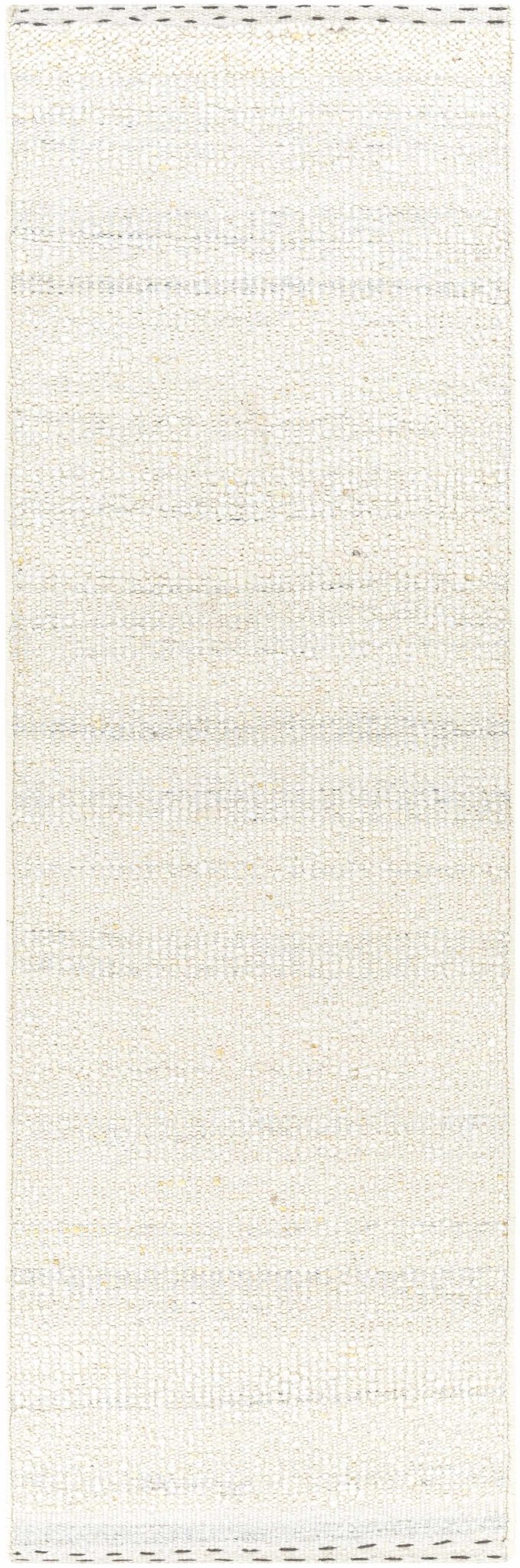 Manicahan Contemporary Solid Ivory And Cream Wool Rug - The Rug Decor