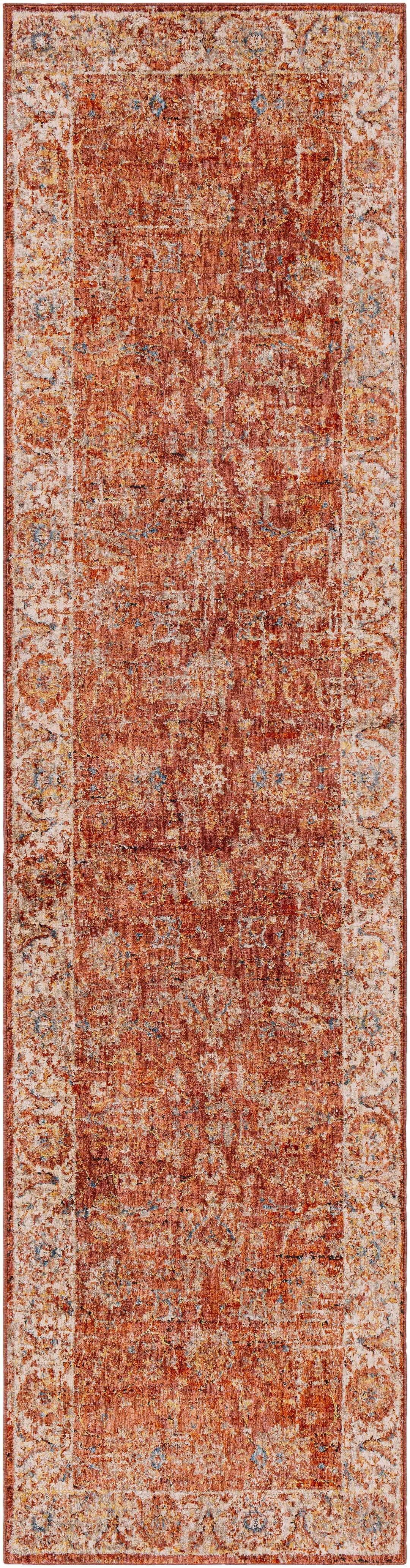 Maniwaki Rust And Ivory Traditional Style Area Rug