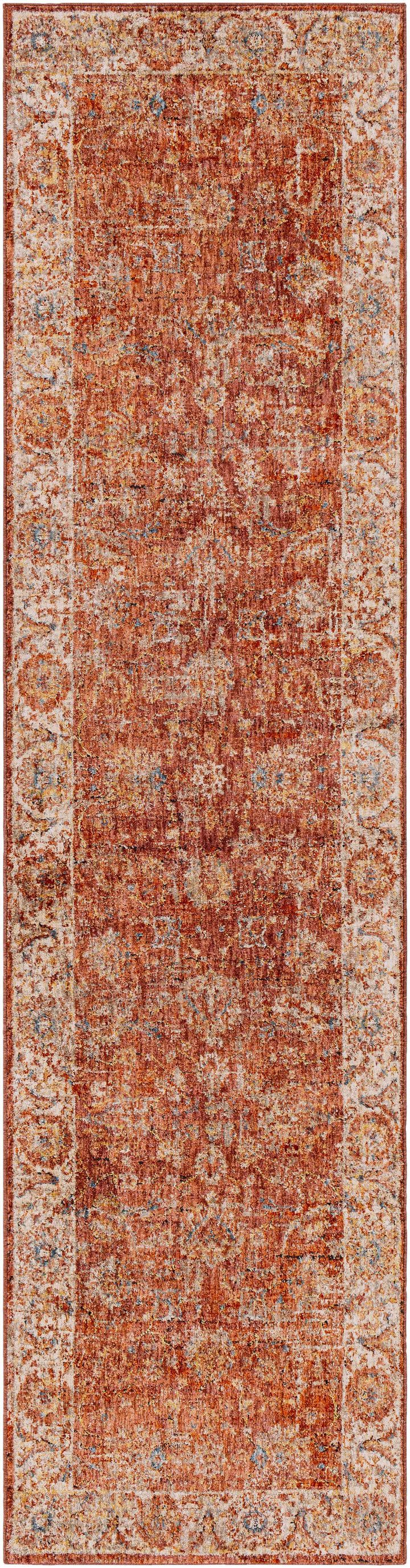 Maniwaki Rust And Ivory Traditional Style Area Rug