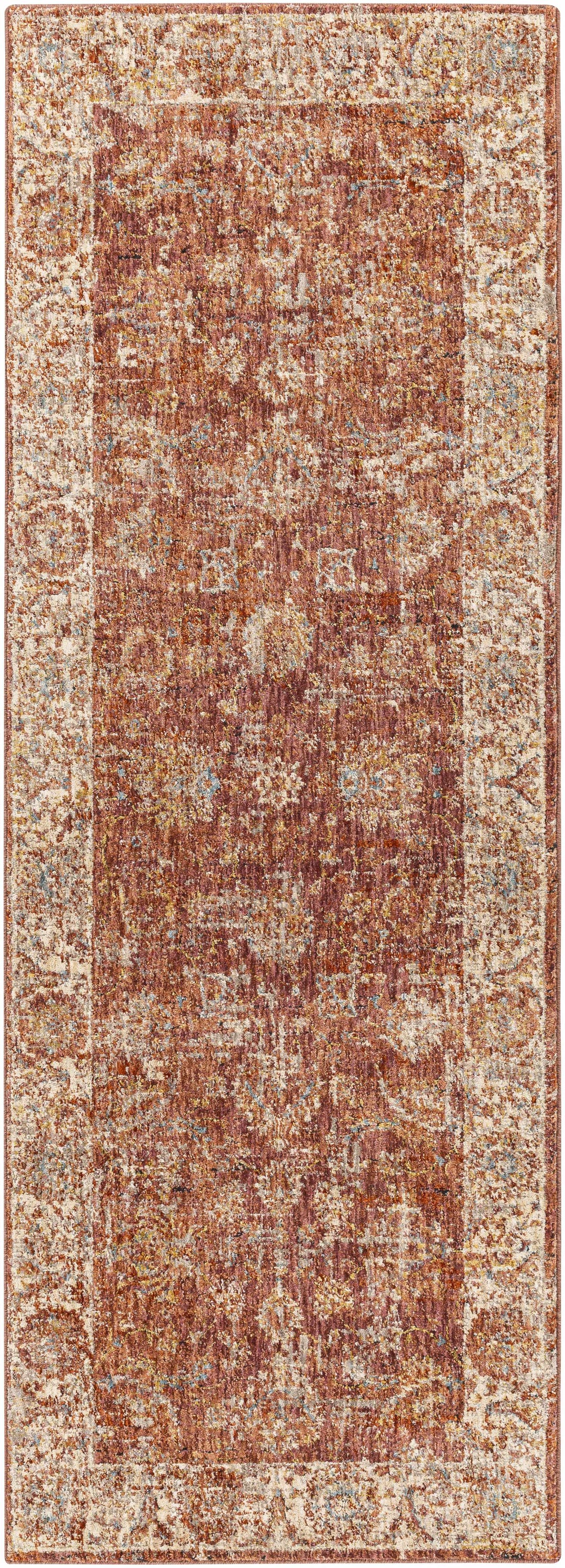Maniwaki Rust And Ivory Traditional Style Area Rug