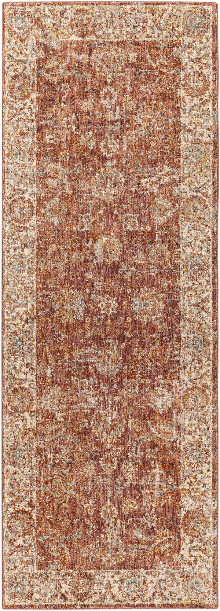 Maniwaki Rust And Ivory Traditional Style Area Rug