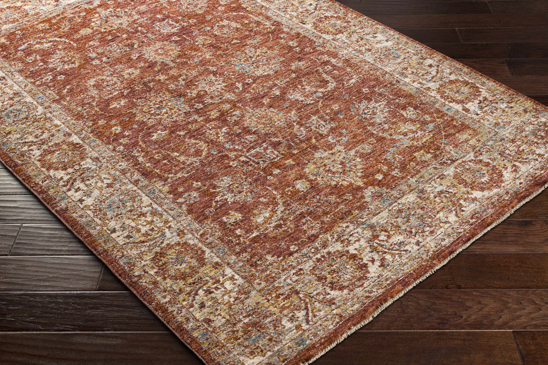 Maniwaki Rust And Ivory Traditional Style Area Rug