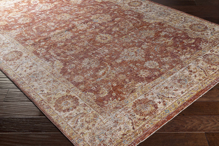 Maniwaki Rust And Ivory Traditional Style Area Rug