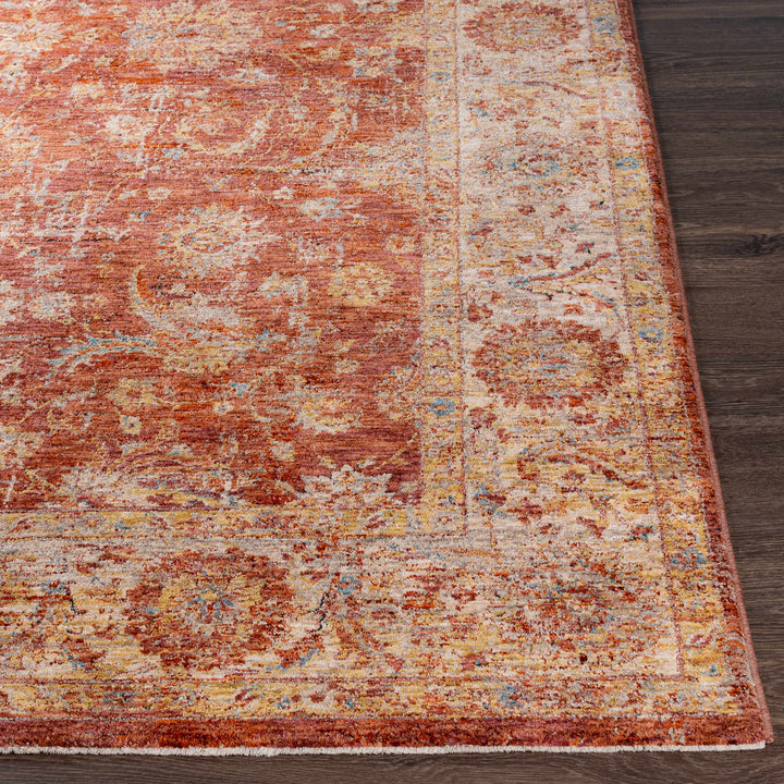 Maniwaki Rust And Ivory Traditional Style Area Rug