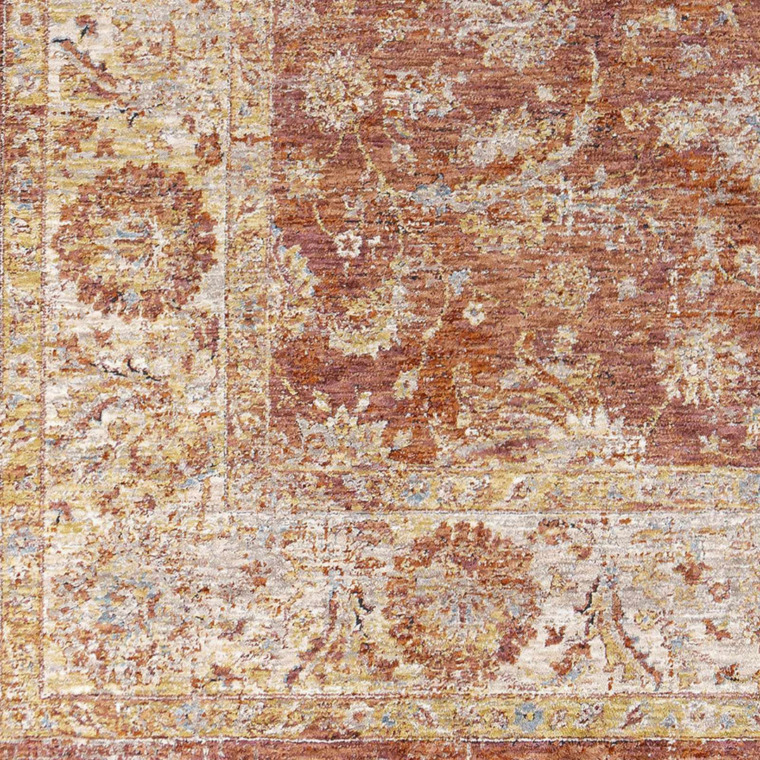 Maniwaki Rust And Ivory Traditional Style Area Rug
