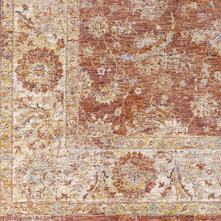 Maniwaki Rust And Ivory Traditional Style Area Rug