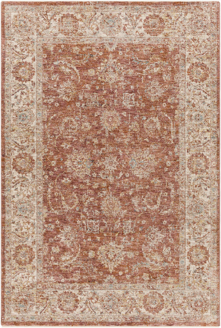 Maniwaki Rust And Ivory Traditional Style Area Rug - The Rug Decor