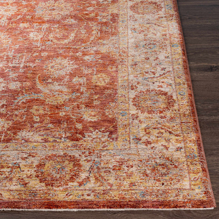 Maniwaki Rust And Ivory Traditional Style Area Rug - The Rug Decor