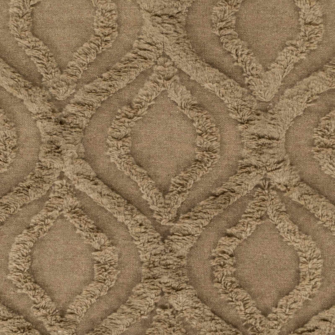 Manorville Contemporary Geometrical Brown Hand Woven Area Rug