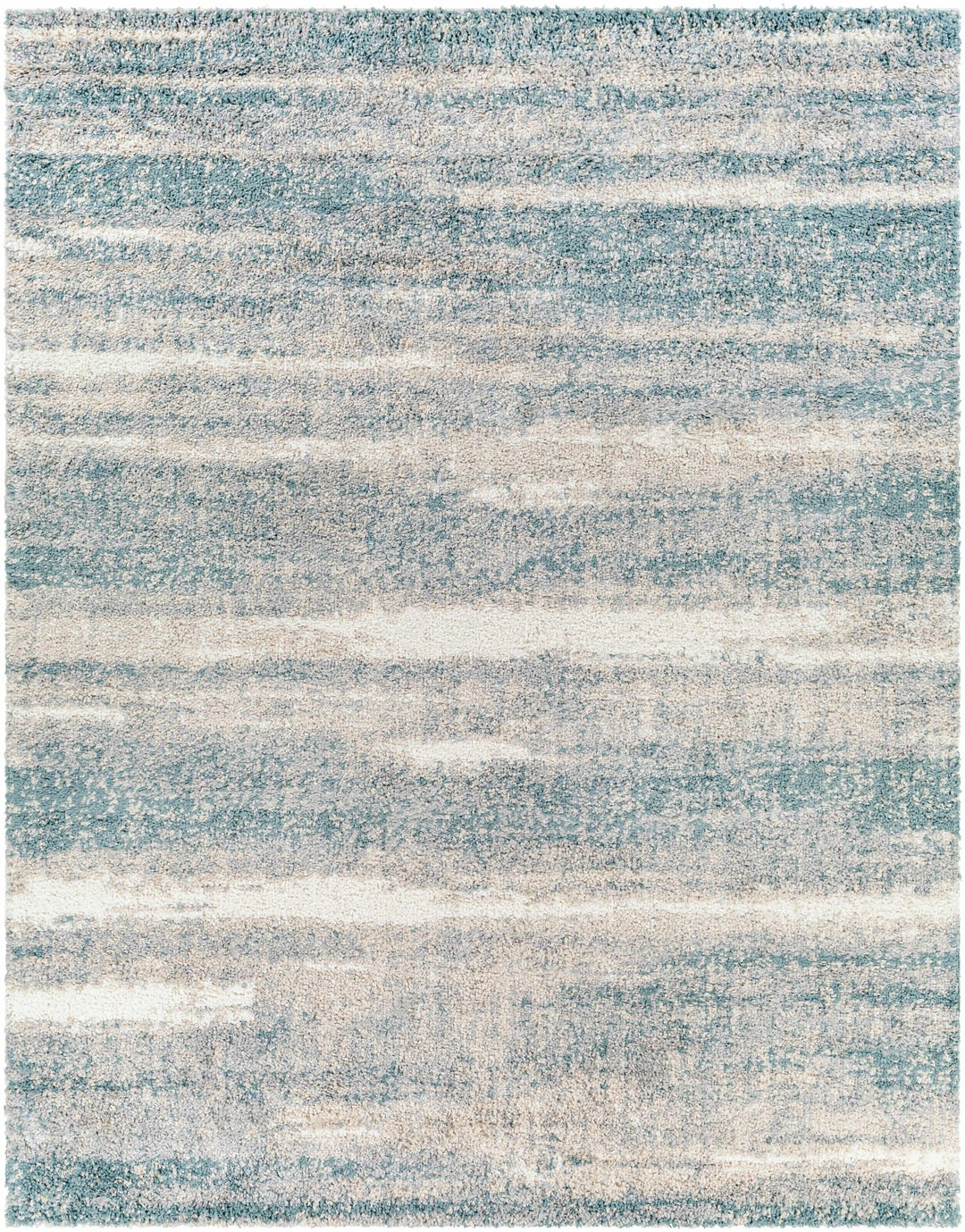 Manquiring Modern Abstract Design Blue And Ivory Area Rug - The Rug Decor