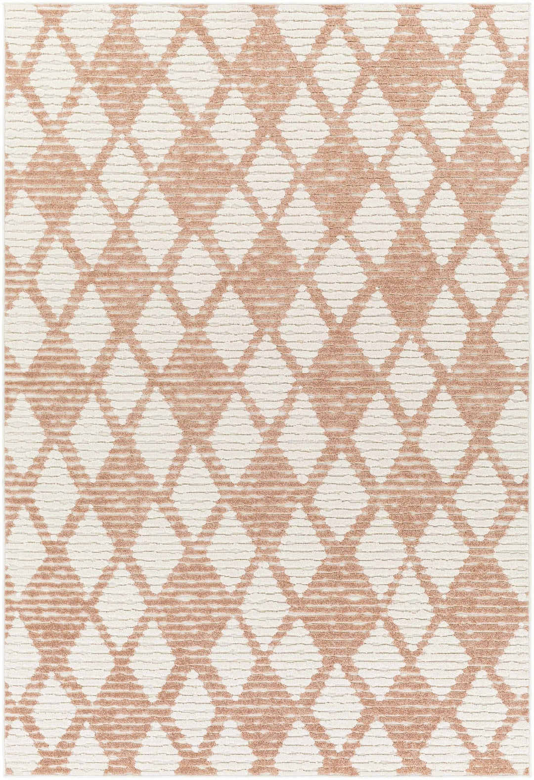 Mansilingan Bohemian Style Pink & Off White Outdoor Area Rug - The Rug Decor