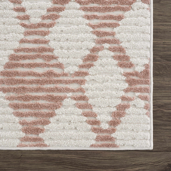 Mansilingan Bohemian Style Pink & Off White Outdoor Area Rug - The Rug Decor
