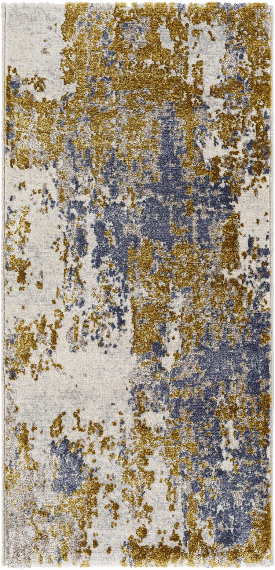 Maralal Abstract Mustard And Blue Rug - The Rug Decor