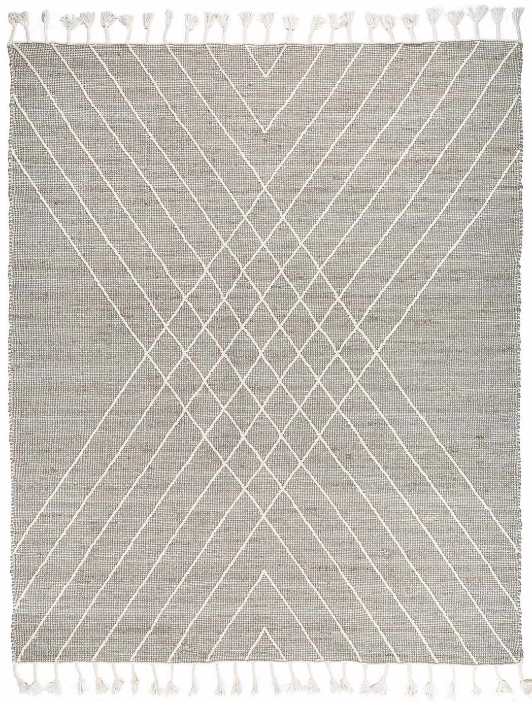 Marbletown Cream And Gray Hand Woven Jute & Wool Rug - The Rug Decor