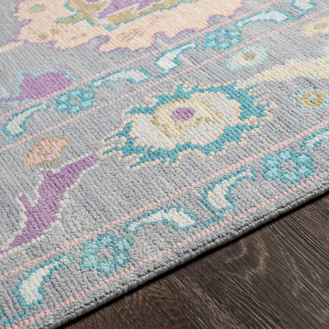 Marchwood Gray And Blue Traditional Design Hand Knotted Area Rug - The Rug Decor