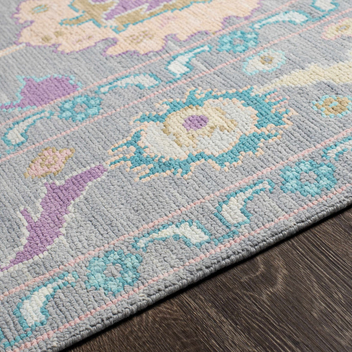 Marchwood Gray And Blue Traditional Design Hand Knotted Area Rug - The Rug Decor