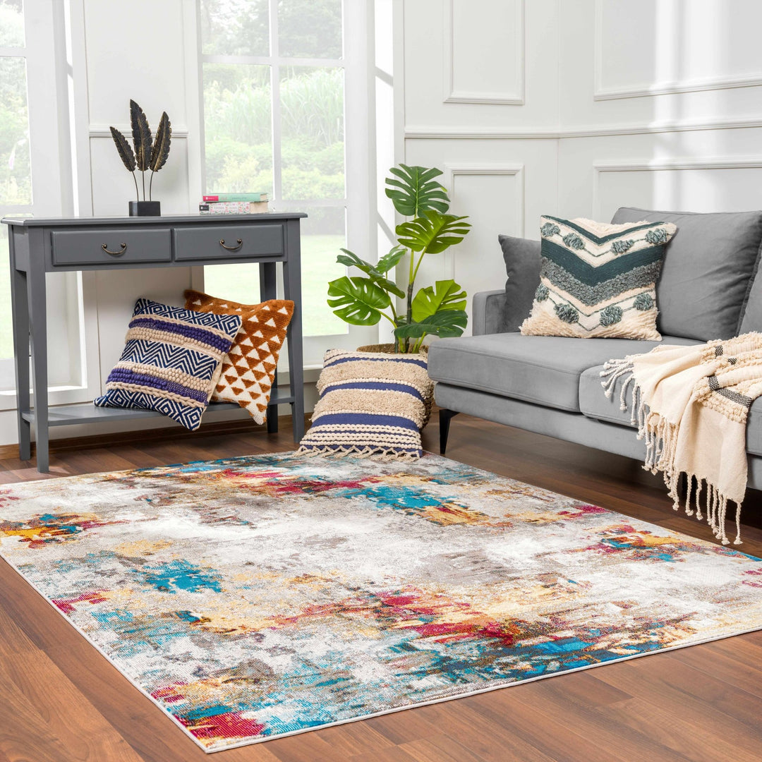 Mardin Modern Abstract Design Multicolor Area Rug - The Rug Decor