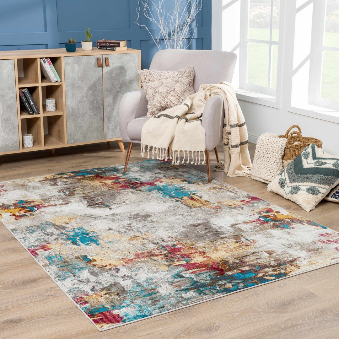Mardin Modern Abstract Design Multicolor Area Rug - The Rug Decor