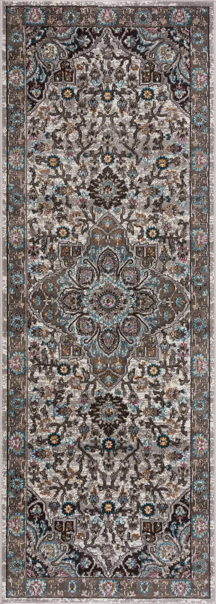 Mardin Traditional Medallion Design Brown Area Rug - The Rug Decor