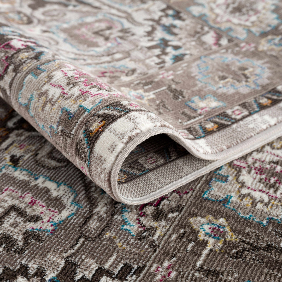 Mardin Traditional Medallion Design Brown Area Rug - The Rug Decor