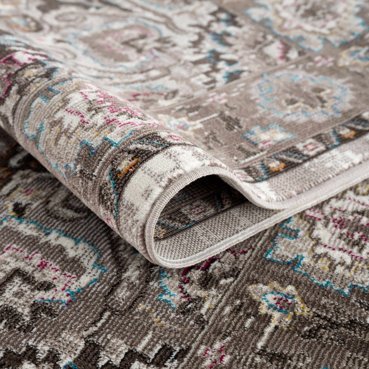 Mardin Traditional Medallion Design Brown Area Rug - The Rug Decor