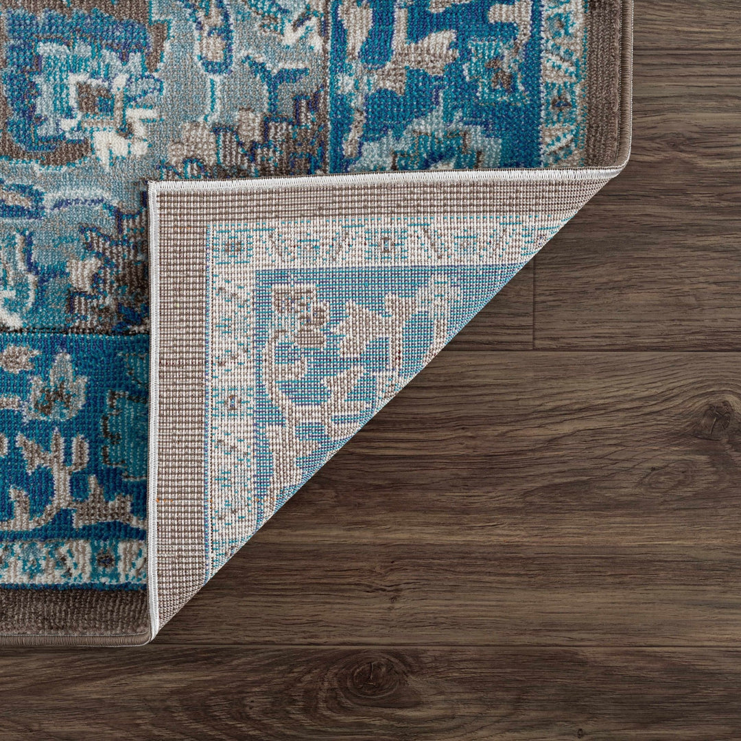 Mardin Traditional Style Blue And Brown Area Rug - The Rug Decor