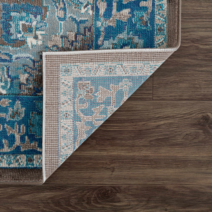 Mardin Traditional Style Blue And Brown Area Rug - The Rug Decor