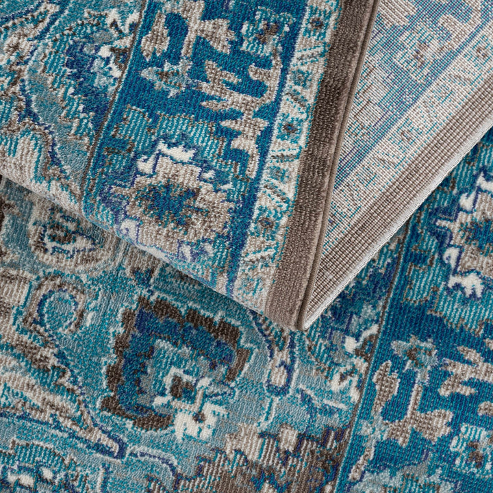 Mardin Traditional Style Blue And Brown Area Rug - The Rug Decor