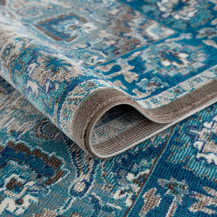 Mardin Traditional Style Blue And Brown Area Rug - The Rug Decor
