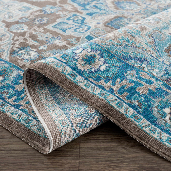 Mardin Traditional Style Blue And Brown Area Rug - The Rug Decor