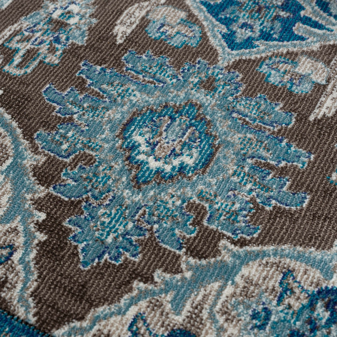 Mardin Traditional Style Blue And Brown Area Rug - The Rug Decor