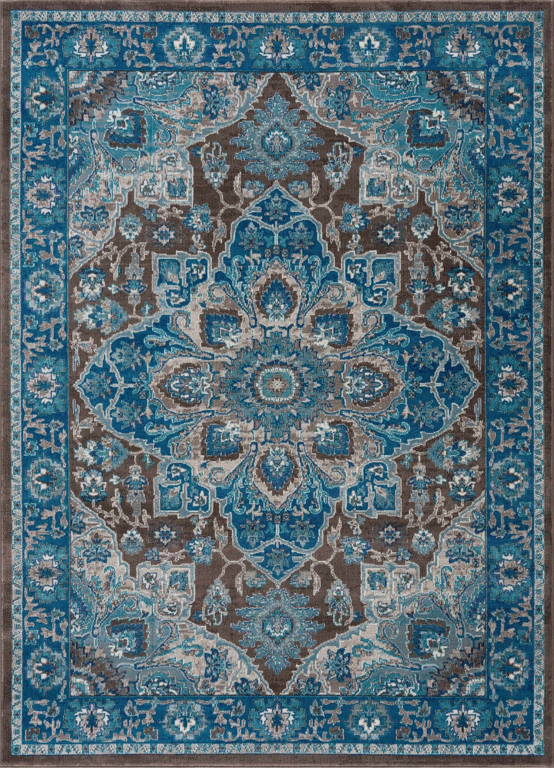 Mardin Traditional Style Blue And Brown Area Rug - The Rug Decor