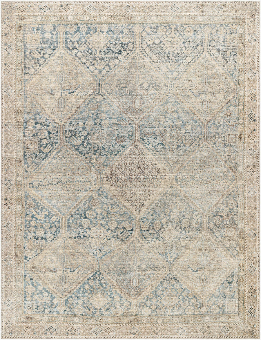 Maree Traditional Beige And Gray Machine Woven Rug - The Rug Decor