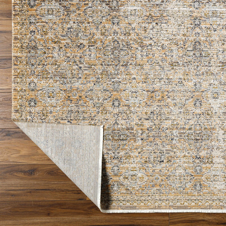 Margaret Traditional Style Beige & Blue Washable Rug - The Rug Decor