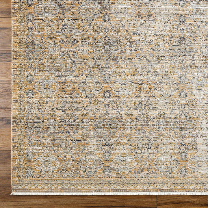 Margaret Traditional Style Beige & Blue Washable Rug - The Rug Decor