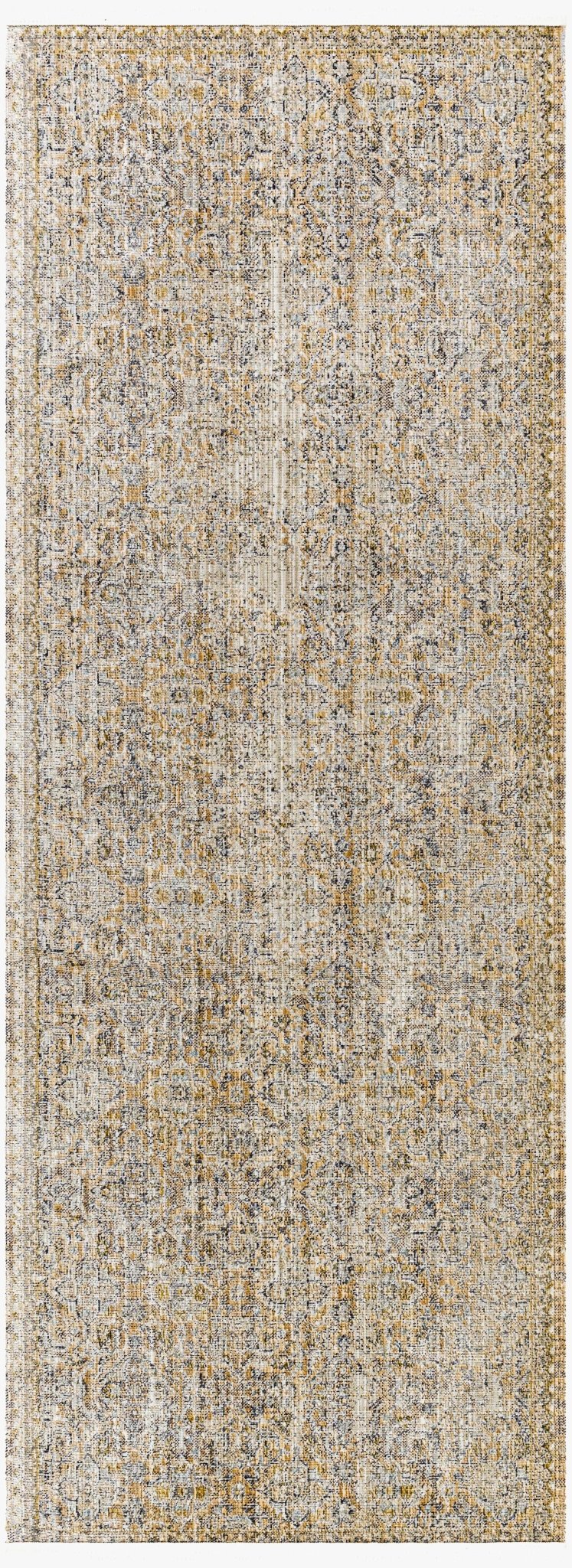 Margaret Traditional Style Beige & Blue Washable Rug - The Rug Decor