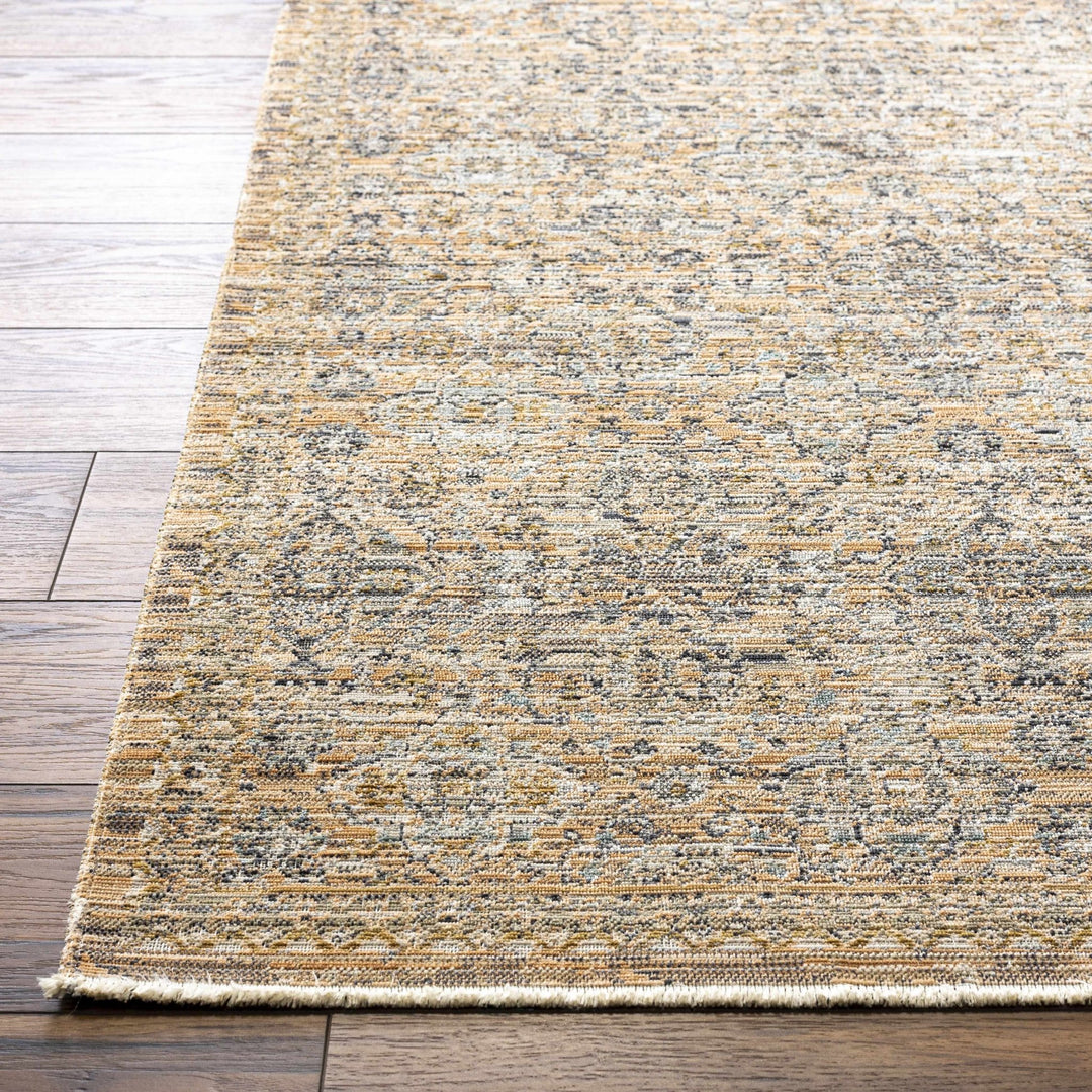 Margaret Traditional Style Beige & Blue Washable Rug - The Rug Decor
