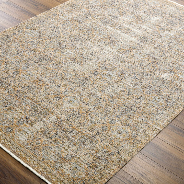 Margaret Traditional Style Beige & Blue Washable Rug - The Rug Decor