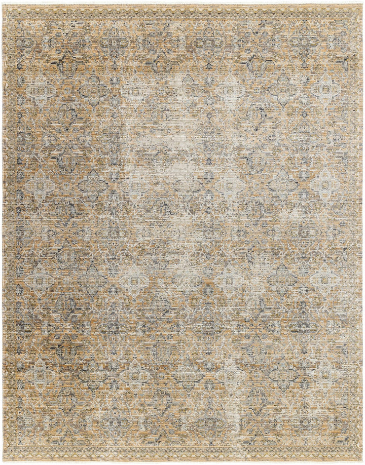 Margaret Traditional Style Beige & Blue Washable Rug - The Rug Decor