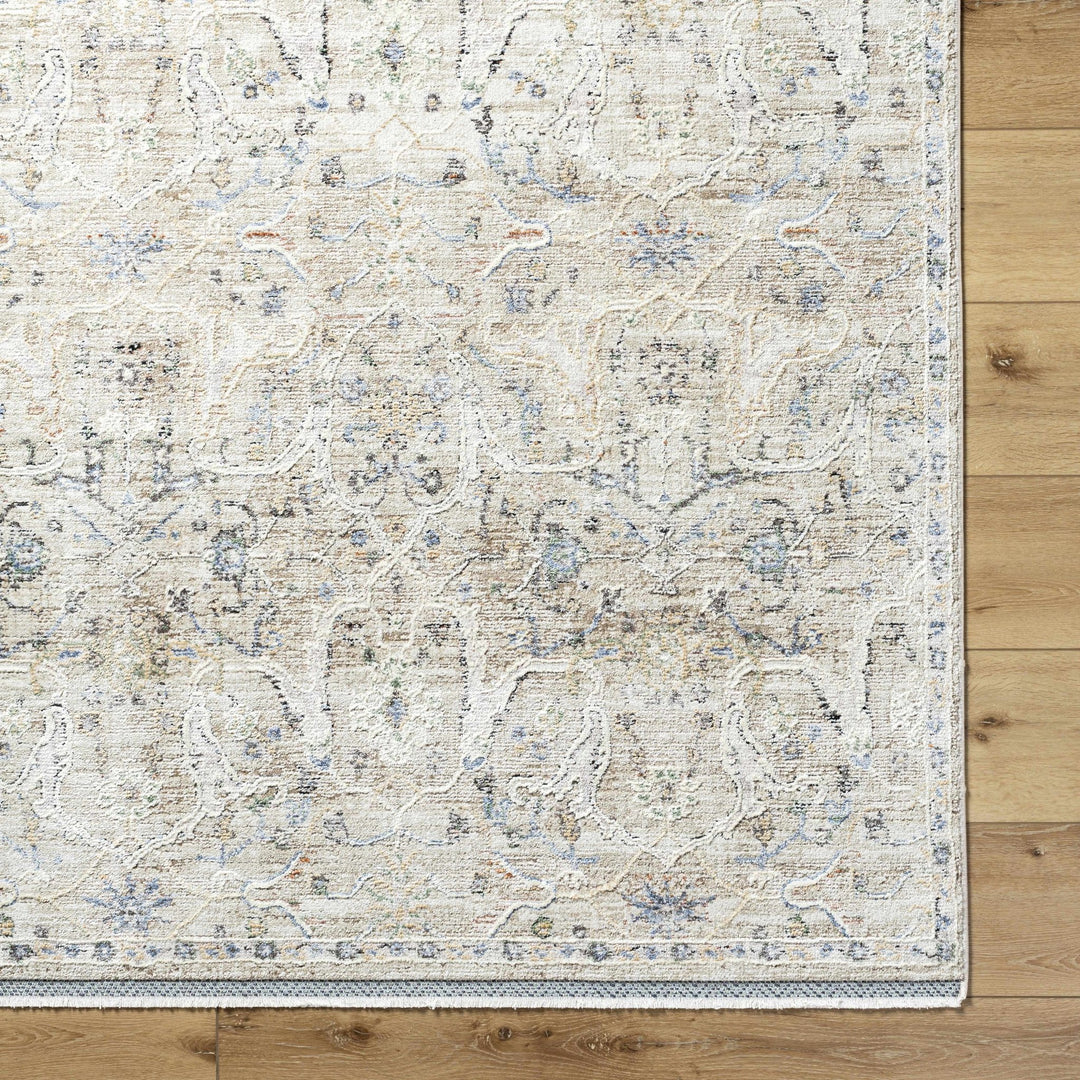 Margo Traditional Style Beige And Blue Area Rug - The Rug Decor