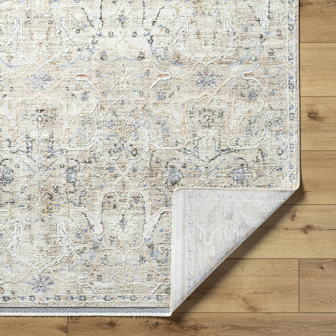 Margo Traditional Style Beige And Blue Area Rug - The Rug Decor